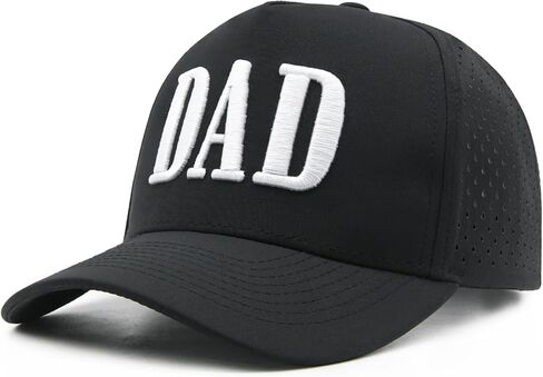 Dad Hats for Men, Quick Dry Daddy Baseball Cap, Laser Cut Mesh Trucker Hat, New Dad Gifts for Husband, Fathers Day in Saudi Arabia