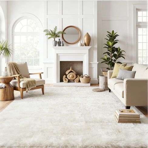 2x4 Indoor Plush Shaggy Runner Rug, Soft Fluffy Fuzzy Area Rug for Hallway Living Room Bedroom Kitchen Entryway, Non-Slip Modern Floor Carpet in Saudi Arabia