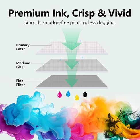 خراطيش حبر COLORETTO 63XL باللون الأسود واللون لحبر HP 63 تعمل مع Officejet 4650 3830 5255 5258 4655 Envy 4512 4520 4516 Deskjet 1112 3630 لخراطيش حبر HP 63XL كومبو حزمة HP63 بديلة in Kuwait