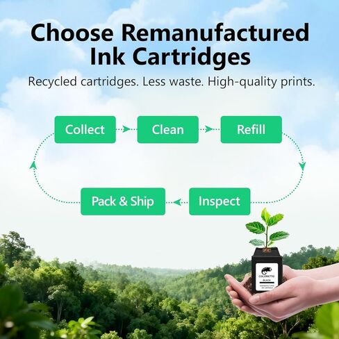 خراطيش حبر COLORETTO 63XL باللون الأسود واللون لحبر HP 63 تعمل مع Officejet 4650 3830 5255 5258 4655 Envy 4512 4520 4516 Deskjet 1112 3630 لخراطيش حبر HP 63XL كومبو حزمة HP63 بديلة in Kuwait