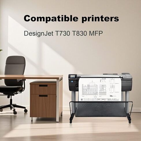 مجموعة استبدال خزان الحبر 728 XL 728XL عالية الإنتاجية لخراطيش حبر HP 728 لطابعة DesignJet T730 T830 MFP كبيرة الحجم F9J68A F9K17A F9K16A F9K15A (4 حزم، BK، C، M، Y) in Saudi Arabia