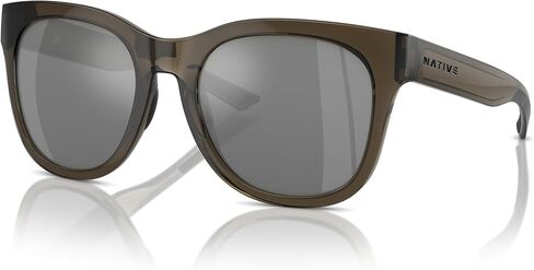 نظارة شمسية Native Woman بإطار كوارتز سموكي، عدسات مستقطبة فضية عاكسة، 55 ملم in Kuwait