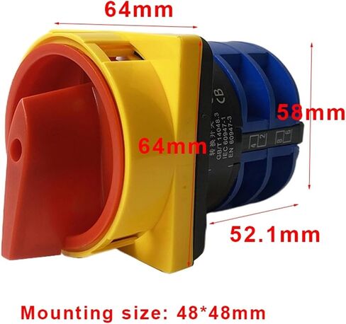 1PCS 26GS-32/04-2 Rotary Cam Switch 2 Position ON-OFF Padlock 690V 32A 2 Poles Universal Changeover Switches Silver Contact YMW26 in Kuwait