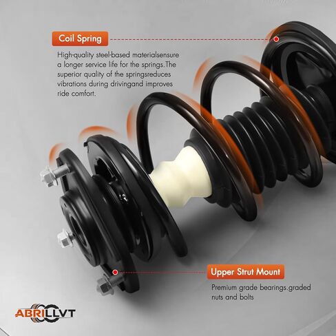 Complete Struts Front and Rear Pair Strut Spring Assembly Shock Absorber for 2008-2010 for Mitsubishi Lancer Set of 4 Struts in Kuwait