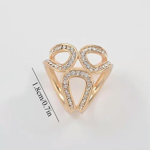 Crystal Women's Buckle Brooch Jewelry Flower Ring Scarf Gift Holder Scarves Clip-5 in Saudi Arabia