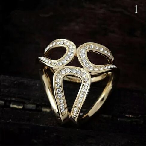 Crystal Women's Buckle Brooch Jewelry Flower Ring Scarf Gift Holder Scarves Clip-5 in Saudi Arabia