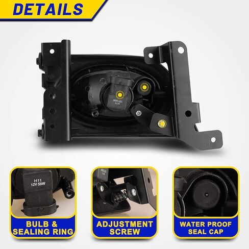 Fog Lights for Honda Civic Sedan 4 Door 2006 2007 2008 with H11 12V55W Bulbs Fog Lamps Assembly Replacement Included Wiring Kits & Switch- 1 Pair (Yellow Glass Lens) in Saudi Arabia