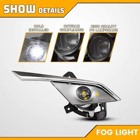AUTOWIKI LED OEM Replacement Driving Fog Lights Sets For 2016 2017 2018 2019 Mazda CX-3 Clear Lens Fog Lamps Assembly Set L&R Side (w/Switch and Wiring Kit) in Saudi Arabia