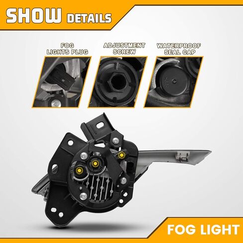 AUTOWIKI LED OEM Replacement Driving Fog Lights Sets For 2016 2017 2018 2019 Mazda CX-3 Clear Lens Fog Lamps Assembly Set L&R Side (w/Switch and Wiring Kit) in Saudi Arabia