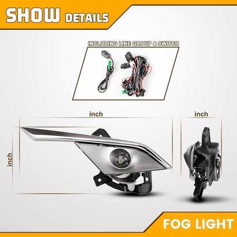 AUTOWIKI LED OEM Replacement Driving Fog Lights Sets For 2016 2017 2018 2019 Mazda CX-3 Clear Lens Fog Lamps Assembly Set L&R Side (w/Switch and Wiring Kit) in Saudi Arabia
