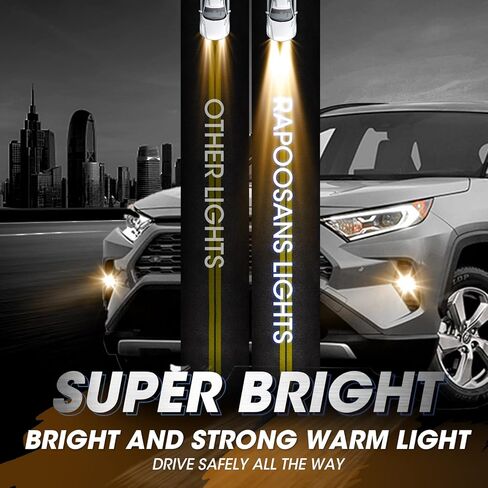 Driving Fog Lights Lamps Assembly for 2019-2021 Toyota Rav4 Fog Light Replacement with H16 12V 19W Bulbs, Switch and Wiring Kit in Saudi Arabia