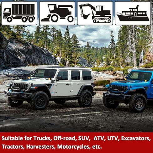 مصابيح مستديرة للطرق الوعرة مقاس 3.5 بوصة، مصابيح LED 6800LM IP68 وIP69K مقاومة للماء وأضواء القيادة المقاومة للصدمات، أضواء كاشفة مستديرة للشاحنات وسيارات الدفع الرباعي والقوارب والمزرعة وutv وأضواء العمل كومبو شعاع لسيارة الجيب in Kuwait