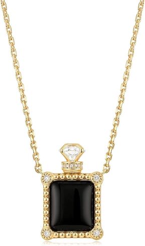 MYEARS عقد ذهب للنساء زجاجة عطر قلادة الأحجار الكريمة زركون 14K بسيطة داينتي سلسلة هدية مجوهرات in Kuwait