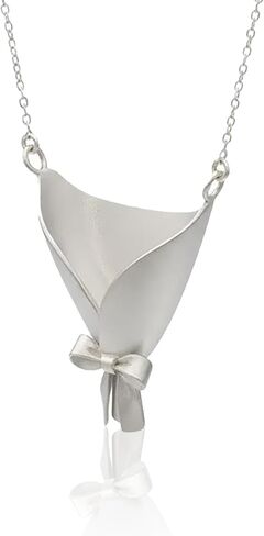 YUVITA Artful Flower Vase Necklace, Wearable Flower Bouquet Pendant, DIY Vase Chain for Insert Real or Dried Flowers, Minimalist Vase Necklace for Women in Saudi Arabia
