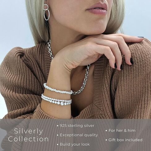 Silverly 925 Sterling Silver Rings for Men and Women - Braided Ring 7.7mm - Wide Band Men's Rings - Woven Band Thick Wedding Rings His and Hers - Classic Promise Rings for Couples in Saudi Arabia