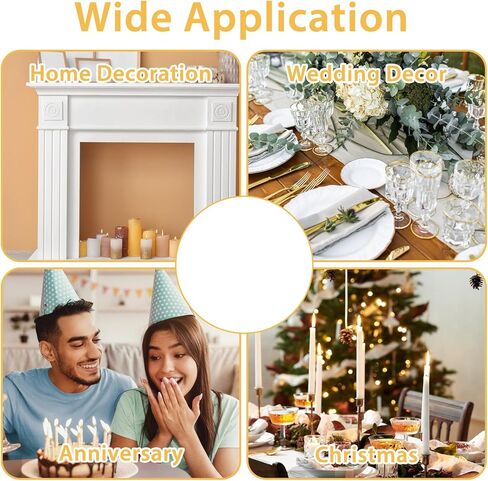 12 Pcs Gold Brass Taper Candle Holders Vintage Metal Candlestick Holders Set for Wedding Table Centerpiece, Christmas Mantel, and Home Decor in Kuwait