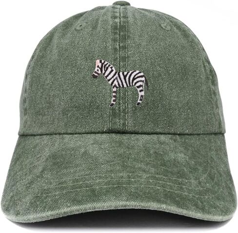Trendy Apparel Shop Zebra Patch Pigment Dyed Washed Baseball Cap in Saudi Arabia