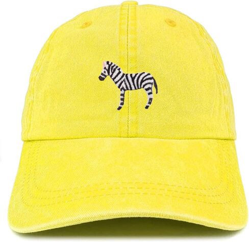 Trendy Apparel Shop Zebra Patch Pigment Dyed Washed Baseball Cap in Saudi Arabia
