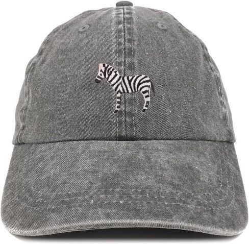 Trendy Apparel Shop Zebra Patch Pigment Dyed Washed Baseball Cap in Saudi Arabia