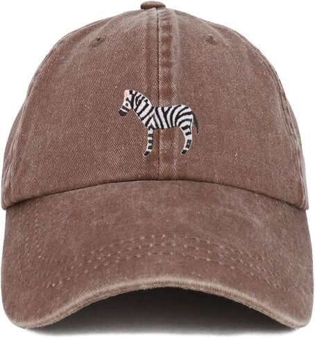 Trendy Apparel Shop Zebra Patch Pigment Dyed Washed Baseball Cap in Saudi Arabia