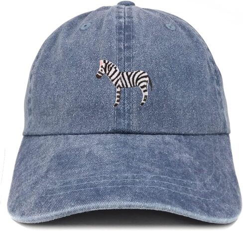 Trendy Apparel Shop Zebra Patch Pigment Dyed Washed Baseball Cap in Saudi Arabia