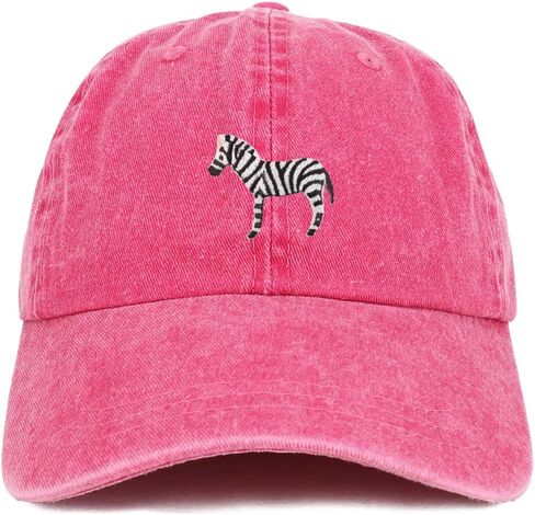 Trendy Apparel Shop Zebra Patch Pigment Dyed Washed Baseball Cap in Saudi Arabia