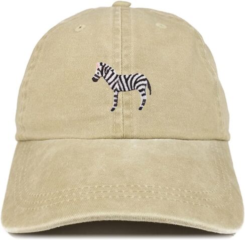 Trendy Apparel Shop Zebra Patch Pigment Dyed Washed Baseball Cap in Saudi Arabia