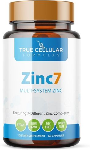 مكمل الزنك اليومي المتقدم Zinc7: زنك متعدد الأنظمة لتعزيز الجهاز المناعي، والنوم، والتمثيل الغذائي، وصحة الأسنان وتوازن الهرمونات، 60 كبسولة، 50 ملغ زنك in Saudi Arabia