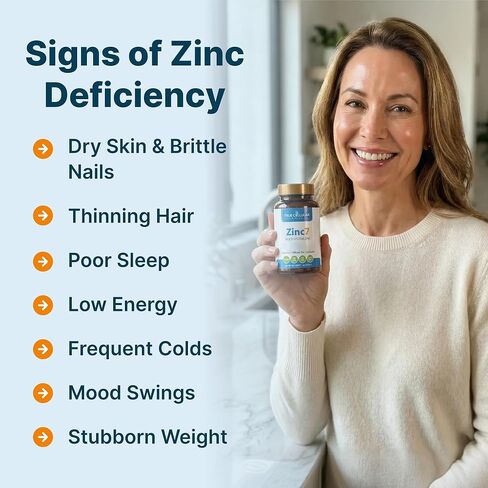 مكمل الزنك اليومي المتقدم Zinc7: زنك متعدد الأنظمة لتعزيز الجهاز المناعي، والنوم، والتمثيل الغذائي، وصحة الأسنان وتوازن الهرمونات، 60 كبسولة، 50 ملغ زنك in Saudi Arabia
