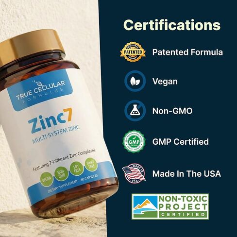 مكمل الزنك اليومي المتقدم Zinc7: زنك متعدد الأنظمة لتعزيز الجهاز المناعي، والنوم، والتمثيل الغذائي، وصحة الأسنان وتوازن الهرمونات، 60 كبسولة، 50 ملغ زنك in Saudi Arabia