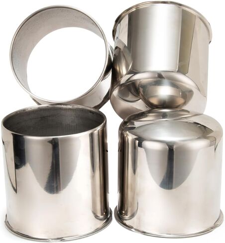 4Pcs 4.25" Push Through Wheel Center Caps Stainless Trailer Hub Cap for Truck SUV RV Wheel Rim, Combination of 2 Closed-End and 2 Open Ended Wheel Hub Covers (Fit 4.25" Bore Chrome) in Kuwait