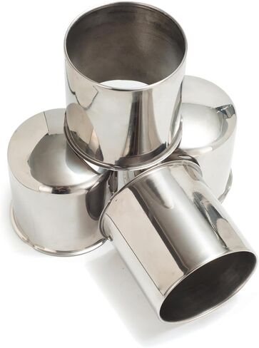 4Pcs 4.25" Push Through Wheel Center Caps Stainless Trailer Hub Cap for Truck SUV RV Wheel Rim, Combination of 2 Closed-End and 2 Open Ended Wheel Hub Covers (Fit 4.25" Bore Chrome) in Kuwait