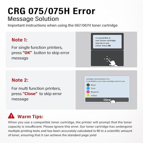 075 075H Toner Cartridge Compatible for Canon 075H 075 CRG075 CRG-075 Works for Canon Color imageCLASS LBP646Cdw MF662Cdw MF663Cdw MF665Cdw LBP647Cdw LBP640 MF660 Series Printer (4 Pack,with Chip) in Kuwait