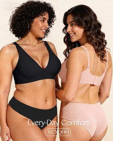 Womens Deep V Jelly Wireless Bras No Underwire Seamless Push Up Full Coverage Support Lift Plunge Tshirt Bralette in Saudi Arabia