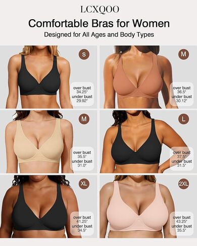 Womens Deep V Jelly Wireless Bras No Underwire Seamless Push Up Full Coverage Support Lift Plunge Tshirt Bralette in Saudi Arabia