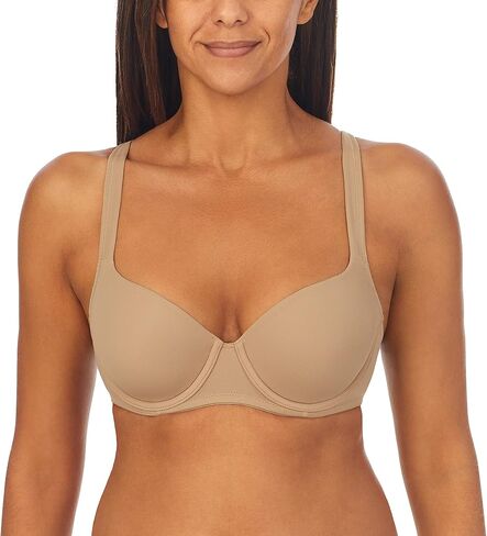 COMPANY ELLEN TRACY Women's Lightly Lined Underwire Full Coverage T-Shirt Bra with Adjustable Straps - Brown, 34C in Kuwait