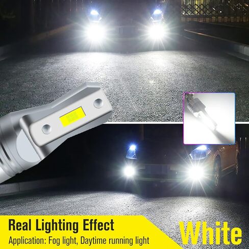 AC/DC 9-36V P13W LED لمبة الضباب البيضاء، 3800LM فائقة السطوع 2x45mil 5730 رقائق 12277 SH23W LED لمبات السيارات والشاحنات، غير قطبية.2-حزم. in Kuwait