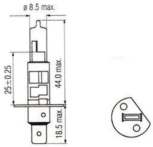 ICBEAMER H1 12V 55W استبدال مباشر للسيارات 64152 31393 64150 لمبات إضاءة هالوجين اللون: أبيض فائق مع Mbox 1 زوج in Kuwait