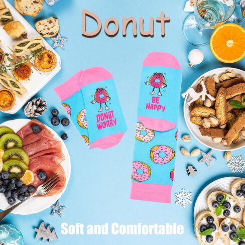 للجنسين القطن الجدة دونات الهدايا الجوارب دونات تقلق كن سعيدا الغذاء الجوارب الفتيات هدايا أفكار لعيد الميلاد الجوارب مضحك هدايا للنساء، لها، ابنة، أبناء، في سن المراهقة للرجال النساء in Kuwait