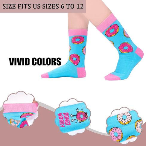 للجنسين القطن الجدة دونات الهدايا الجوارب دونات تقلق كن سعيدا الغذاء الجوارب الفتيات هدايا أفكار لعيد الميلاد الجوارب مضحك هدايا للنساء، لها، ابنة، أبناء، في سن المراهقة للرجال النساء in Kuwait