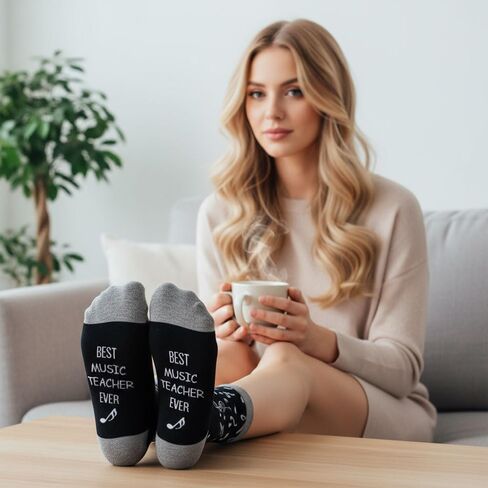 هدايا مدرس الموسيقى، هدايا تقدير مدرس الموسيقى، جوارب النوتات الموسيقية للنساء والرجال، شكرًا لك على الهالوين، عيد الميلاد، عيد الحب، إكسسوارات in Kuwait