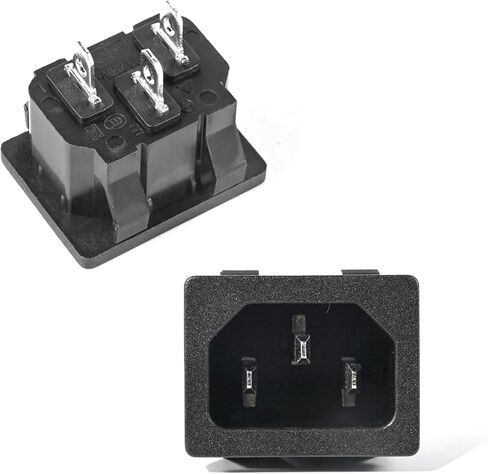 وحدة مدخل طاقة تيار متردد IEC C14 مكونة من 10 قطع، 10 أمبير 250 فولت، مقبس تثبيت لوحة 3 سنون للخادم/الحاوية الكهربائية in Kuwait