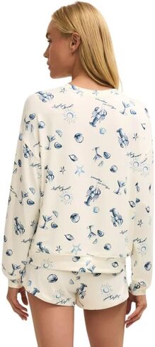 Z SUPPLY Women's Lost At Sea Long Sleeve Top, Vanilla Ice in Kuwait