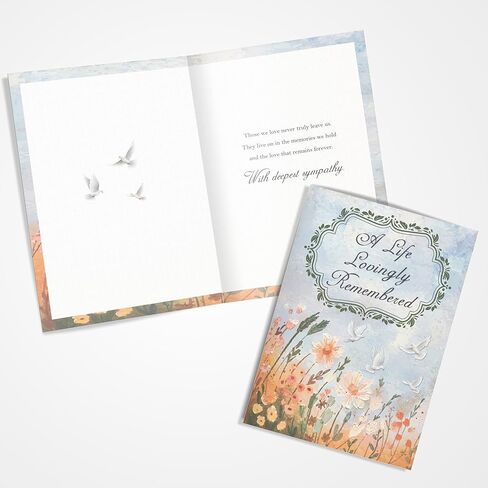 Sympathy Card – A5 Bereavement Card with Printed Verse – Premium UK Made Design in Kuwait