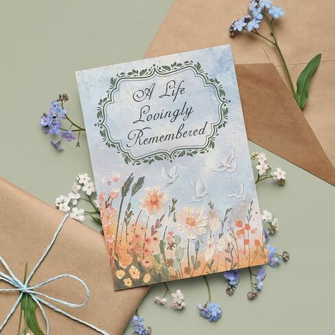 Sympathy Card – A5 Bereavement Card with Printed Verse – Premium UK Made Design in Kuwait