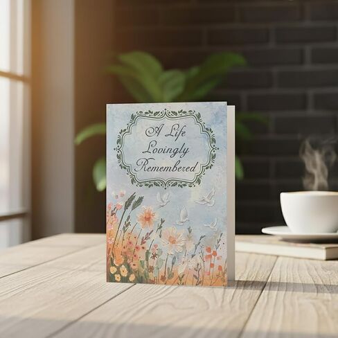 Sympathy Card – A5 Bereavement Card with Printed Verse – Premium UK Made Design in Kuwait