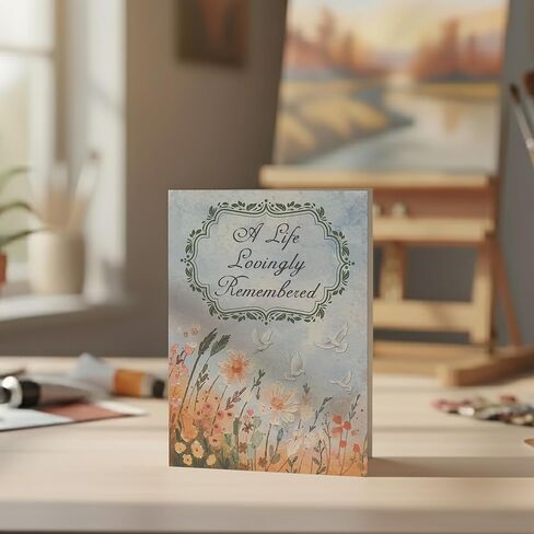 Sympathy Card – A5 Bereavement Card with Printed Verse – Premium UK Made Design in Kuwait