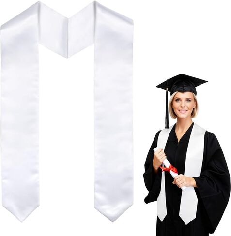 وشاح التخرج من PureGuard، وشاح التخرج الأبيض فئة 2026 مقاس 70 بوصة للبالغين من الجنسين للاحتفال الأكاديمي والكورالي in Kuwait