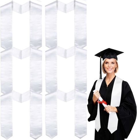 وشاح التخرج من PureGuard، وشاح التخرج الأبيض فئة 2026 مقاس 70 بوصة للبالغين من الجنسين للاحتفال الأكاديمي والكورالي in Saudi Arabia