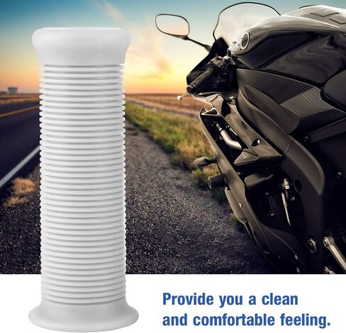 1 Inch Motorcycle Grips 丨 Motorcycle Handlebar Grips Motorcycle Handlebars丨 Pair of 1Inch 25Mm/ 1.1Inch 28Mm Universal Motorcycle Vintage TPU Handle Handlebar Grip White(White) in Saudi Arabia